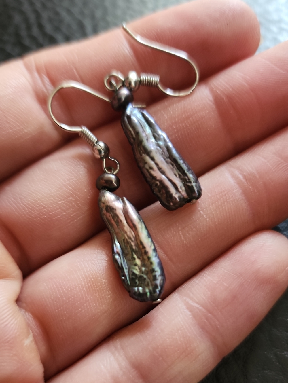 Iridescent Abalone Drop Earrings